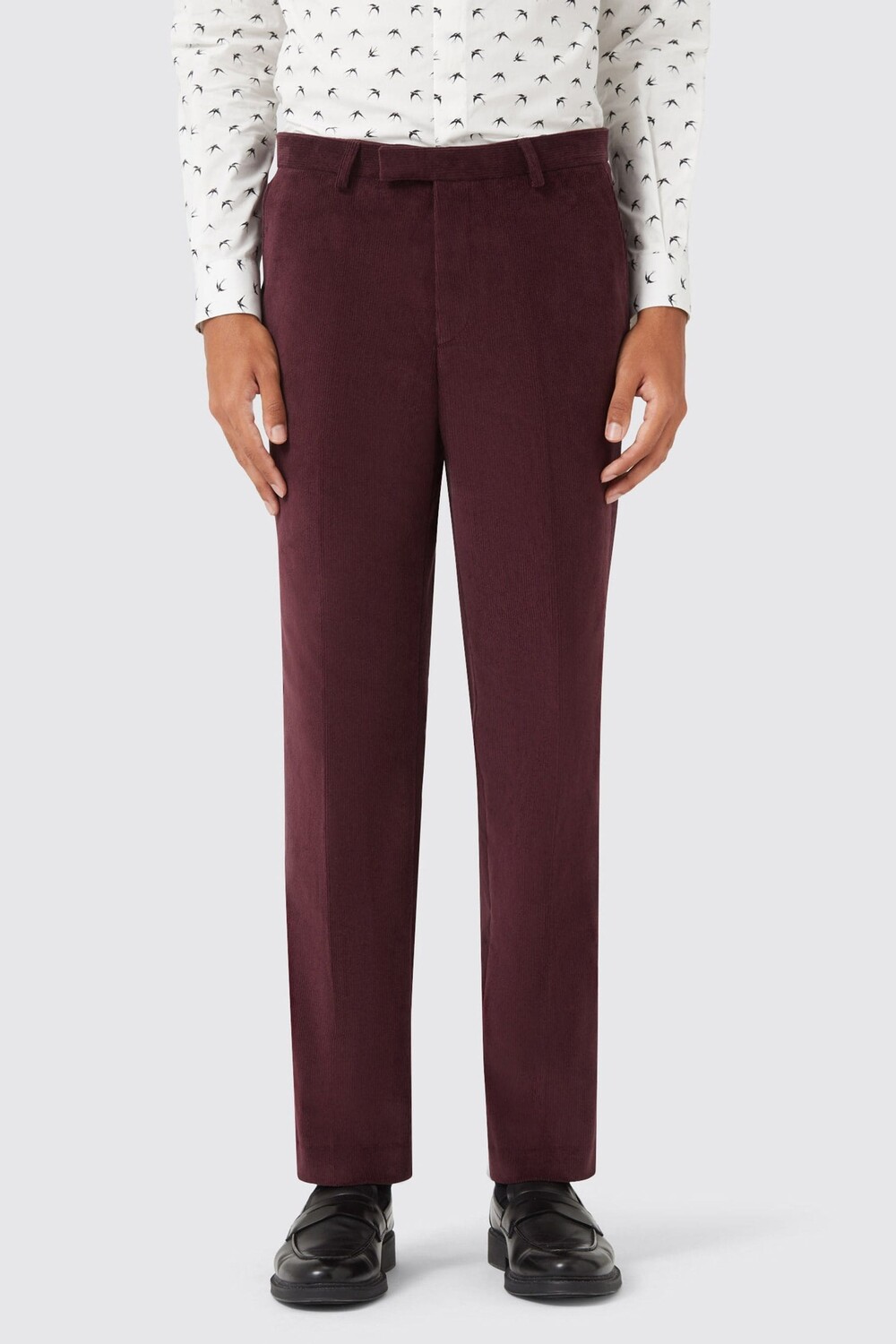 

Узкие вельветовые брюки Dunmore Wine Twisted Tailor, красный