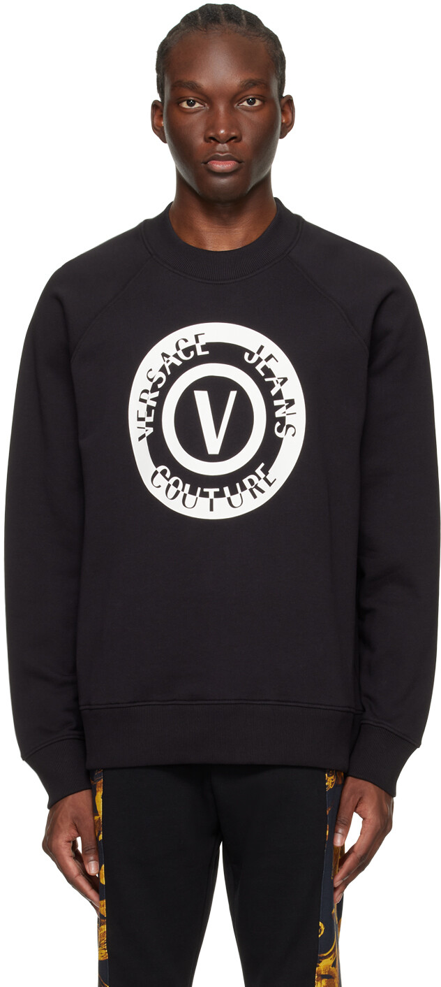 

Черный свитшот с V-образной эмблемой Versace Jeans Couture, цвет Black