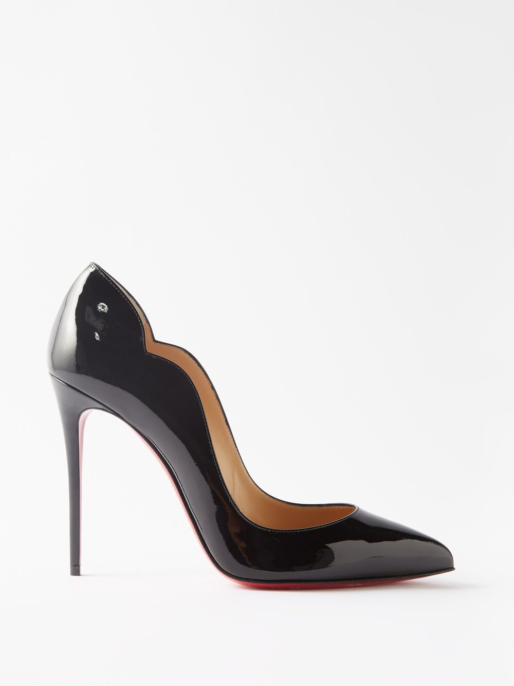 

Лакированные туфли hot chick 100 с фестонами Christian Louboutin, черный