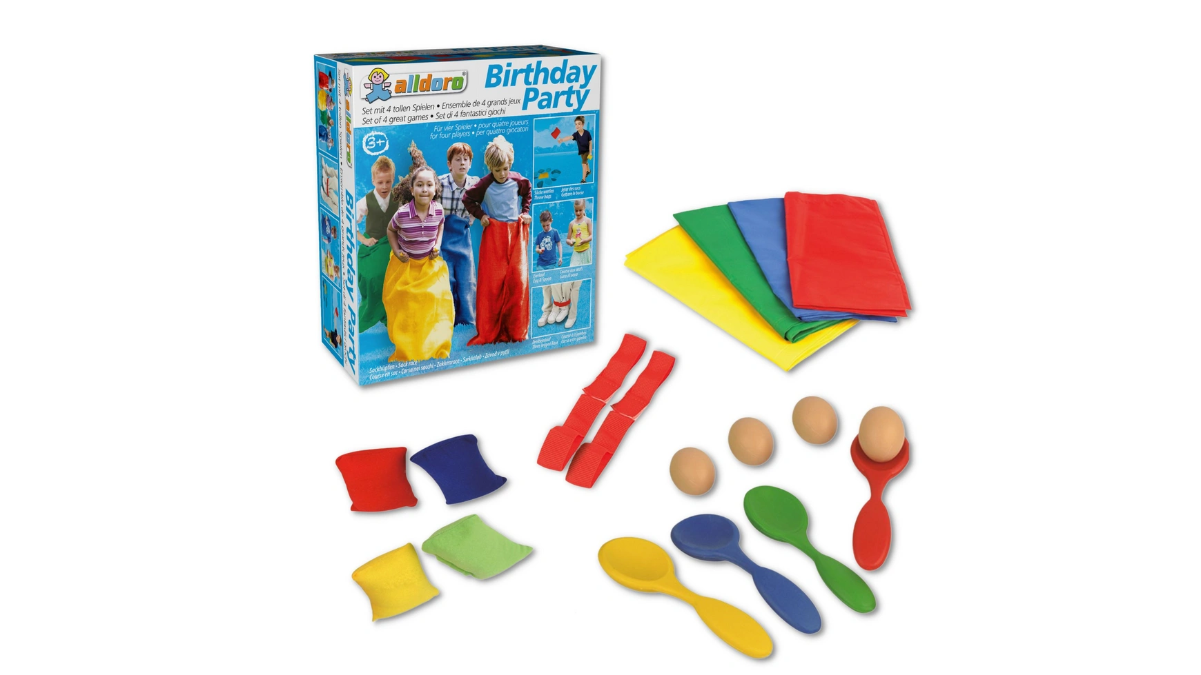 цена Alldoro Набор для вечеринки по случаю дня рождения с 4 популярными играми для детских дней рождения