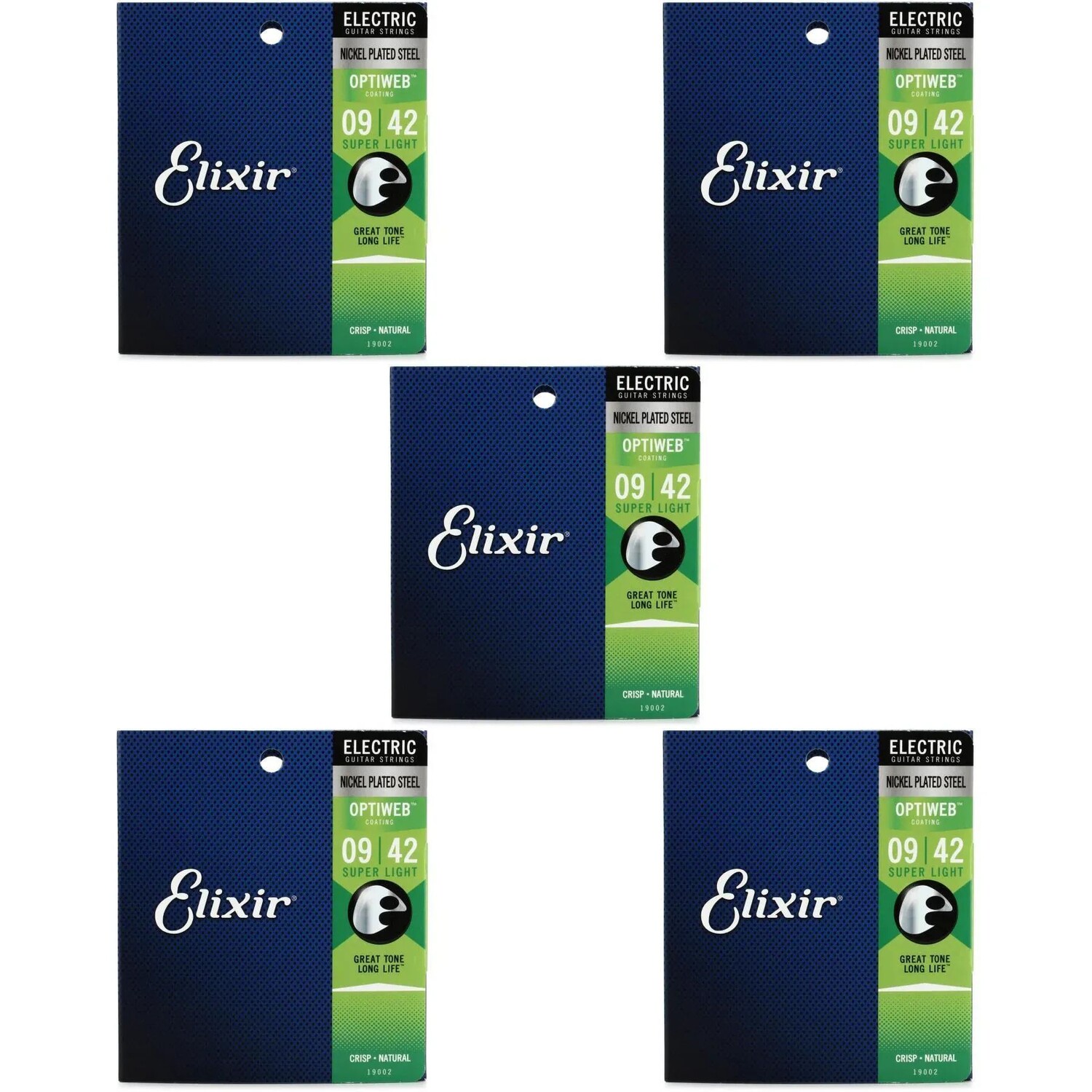 

Elixir Strings 19002 Струны для электрогитары Optiweb — .009-.042 Super Light (5 шт.)