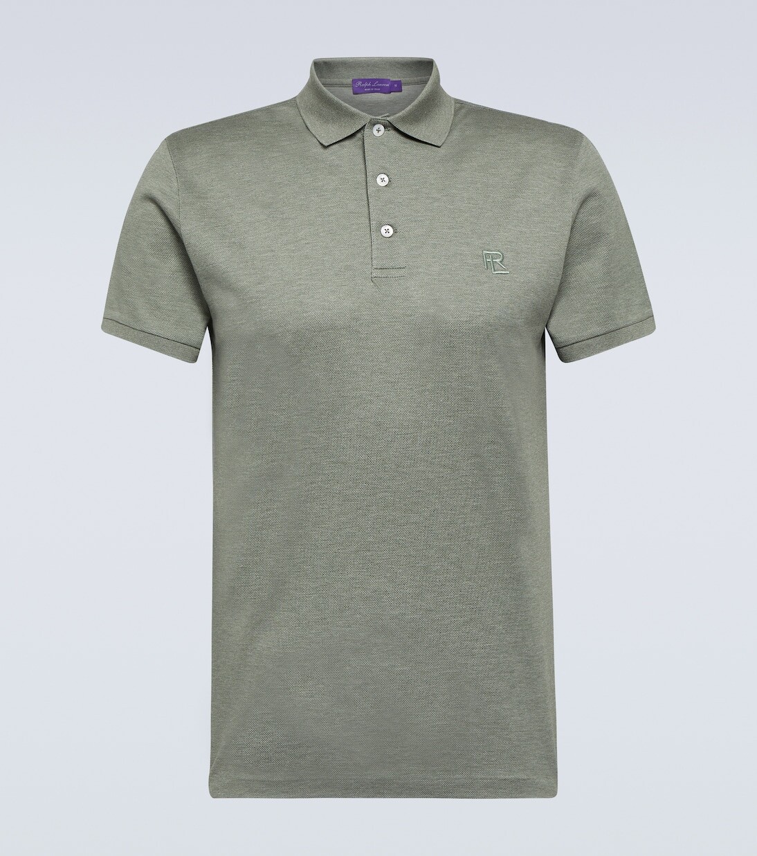 

Рубашка-поло из хлопкового пике Ralph Lauren Purple Label, синий