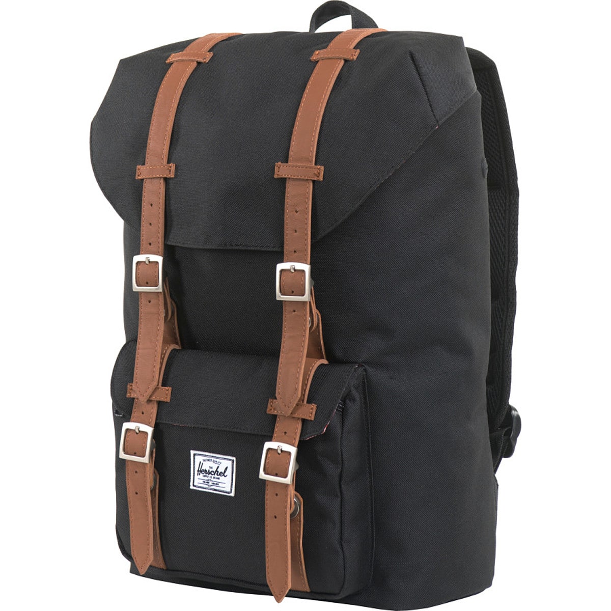 Рюкзак среднего объема little america объемом 17 л Herschel Supply, цвет black/tan synthetic leather
