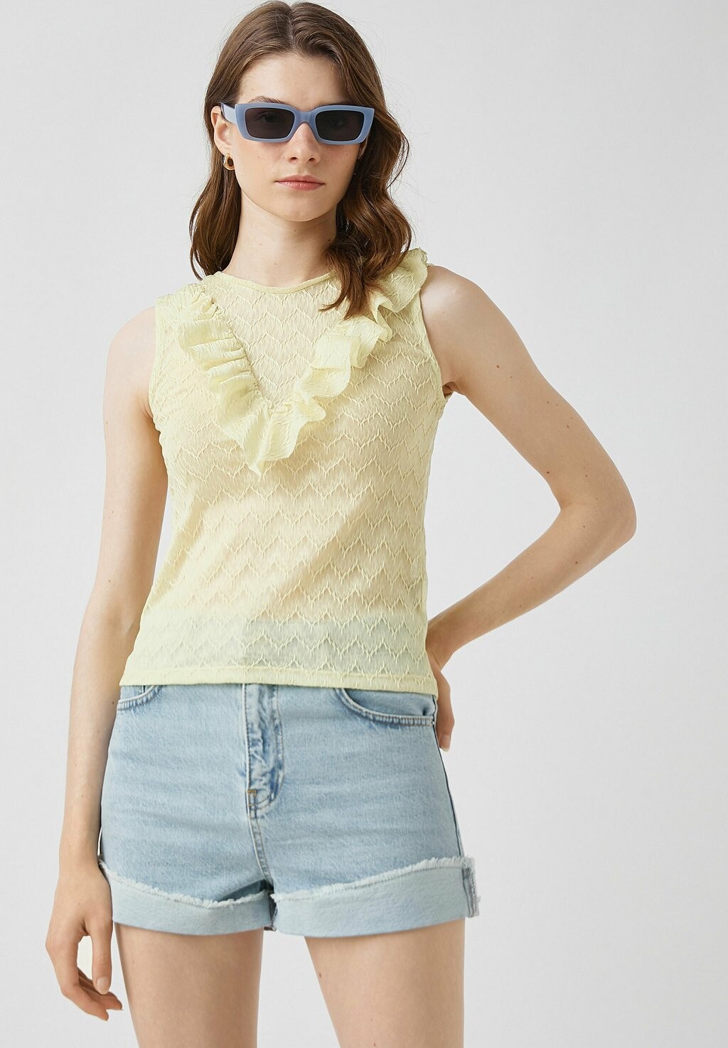 

Блуза FRILL DETAILED TANK Koton, желтый
