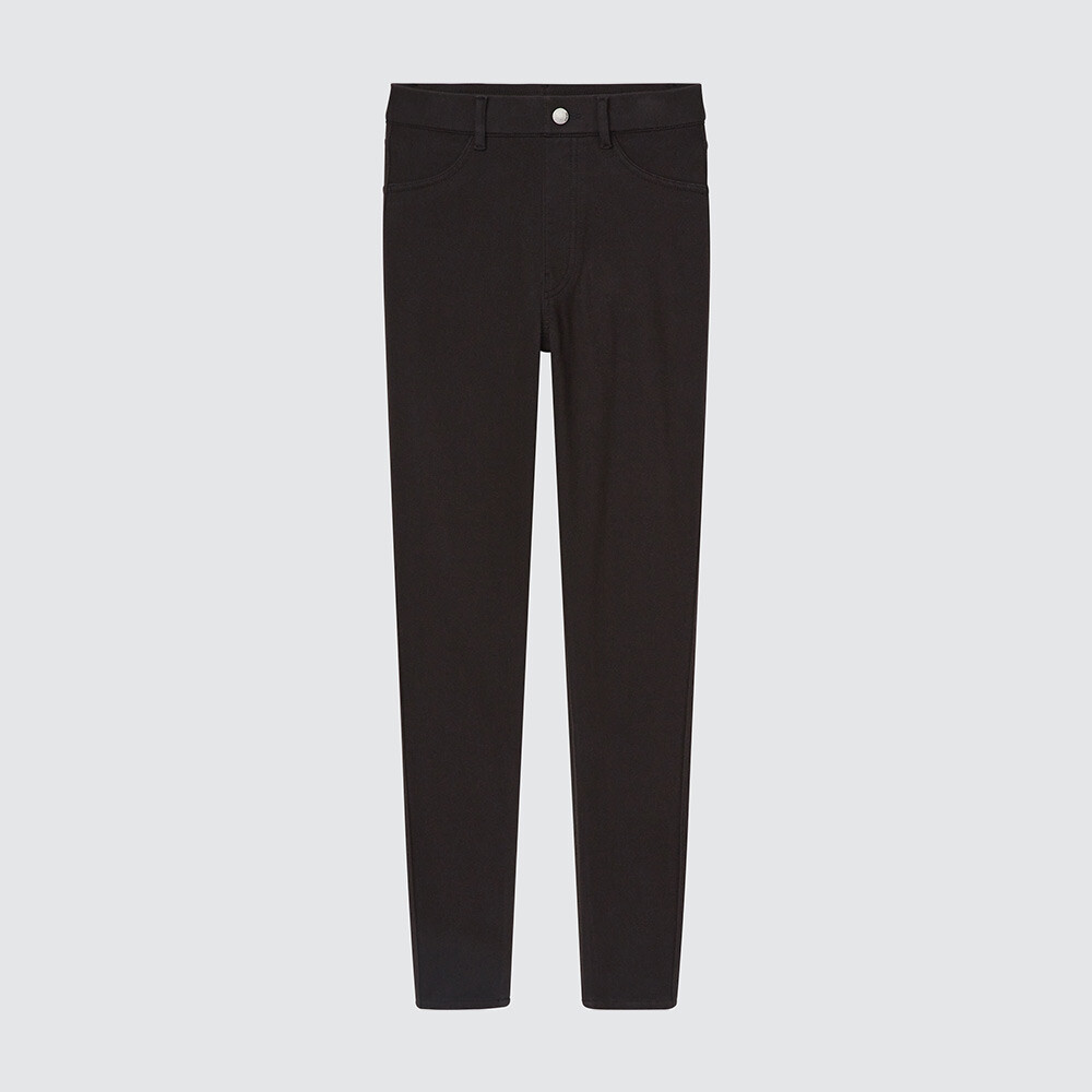 

Брюки Uniqlo Heattech узкие с высокой талией, черный