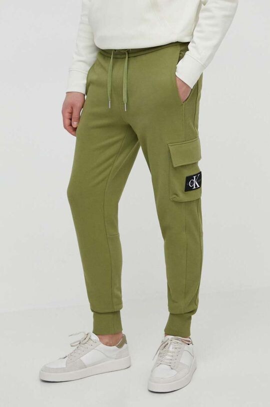 

Спортивные брюки из хлопка Calvin Klein Jeans, зеленый