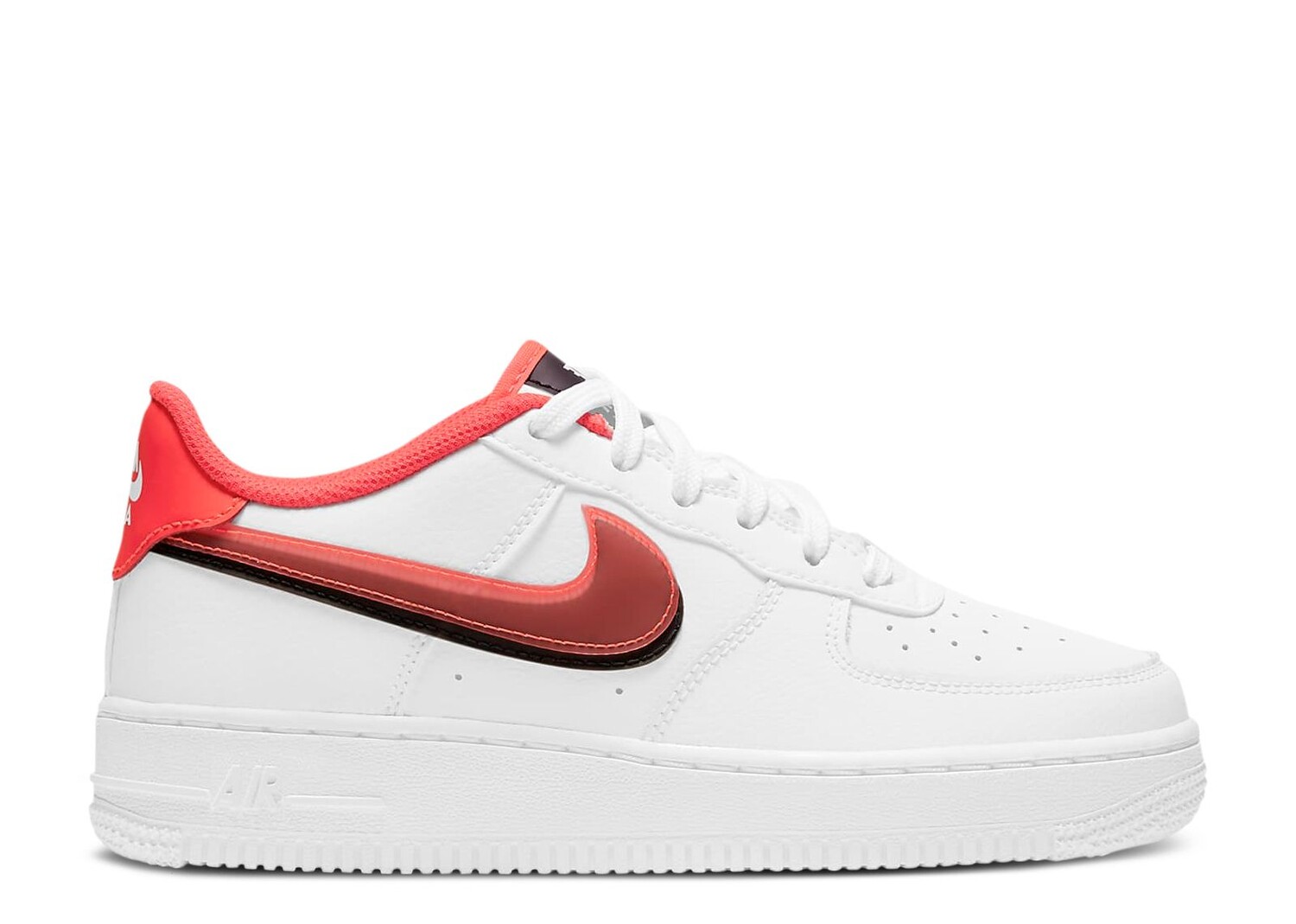 

Кроссовки Nike Air Force 1 Lv8 Gs 'Double Swoosh - Bright Crimson', белый