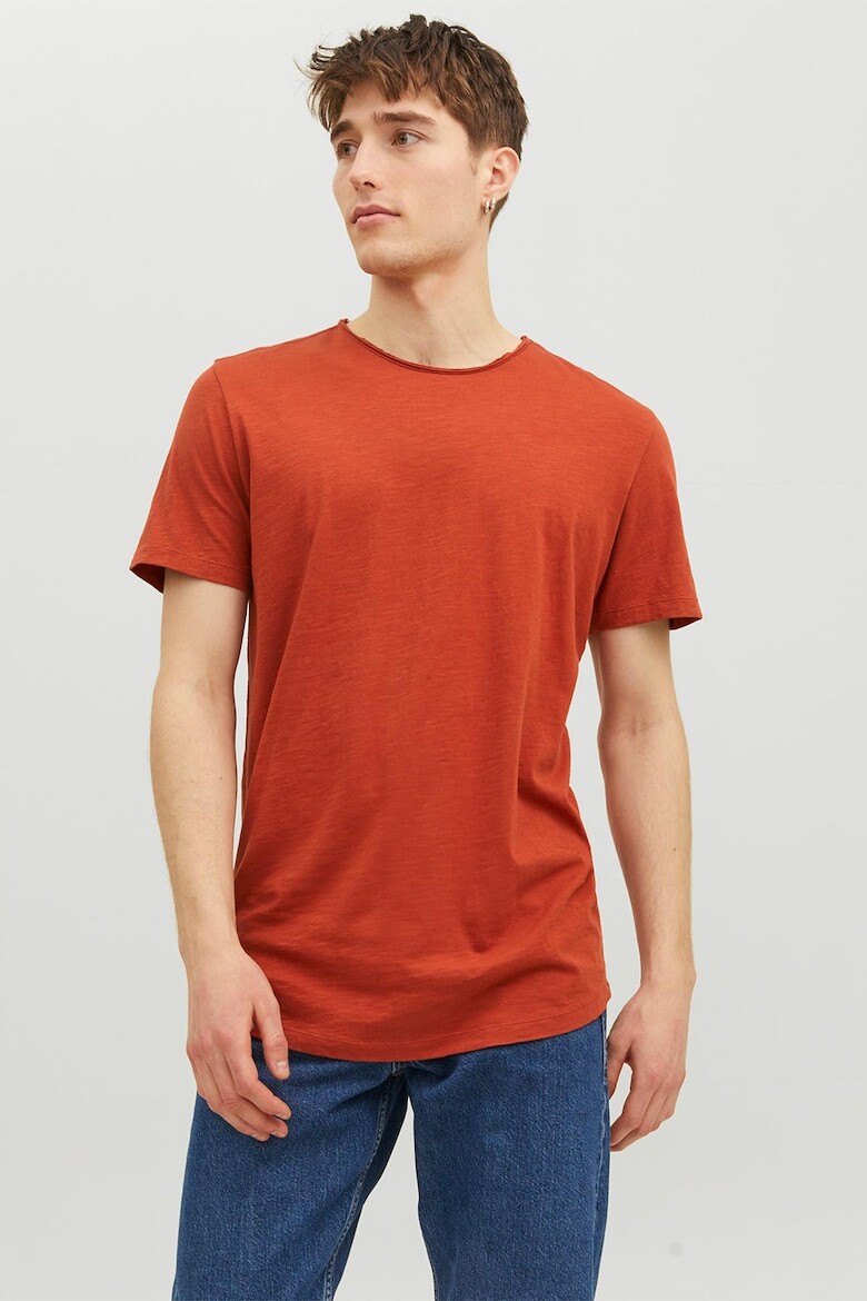 

Футболка из органического хлопка с овальным вырезом Jack & Jones, красный