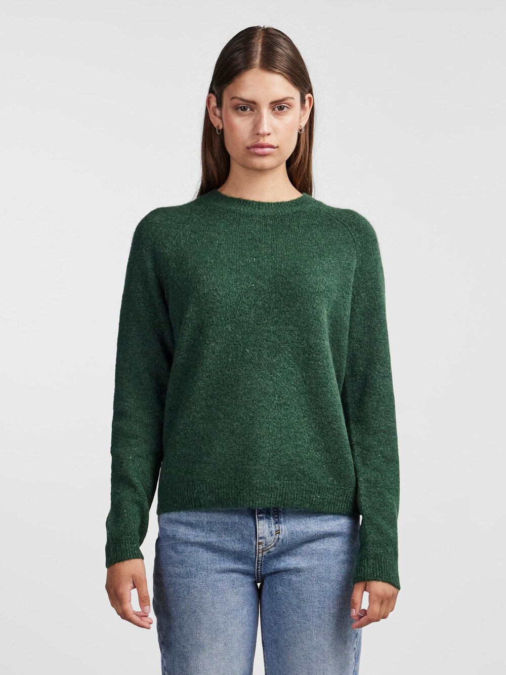 Свитер PIECES Juliana, темно-зеленый свитер pieces juliana пестрый коричневый