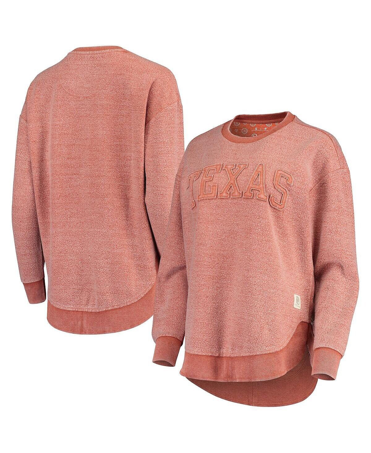 

Женский пуловер с пончовиллой Texas Longhorns Texas Orange Texas Longhorns Pressbox