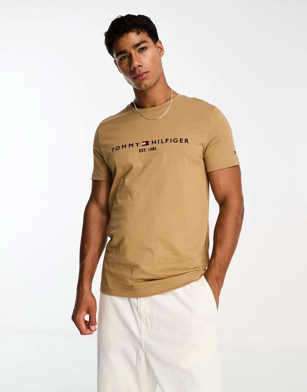 

Tommy Hilfiger Темно-синяя футболка с логотипом Tommy, Синий