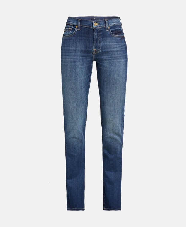 

Джинсы с вырезом 7 for all Mankind, цвет Slate Blue