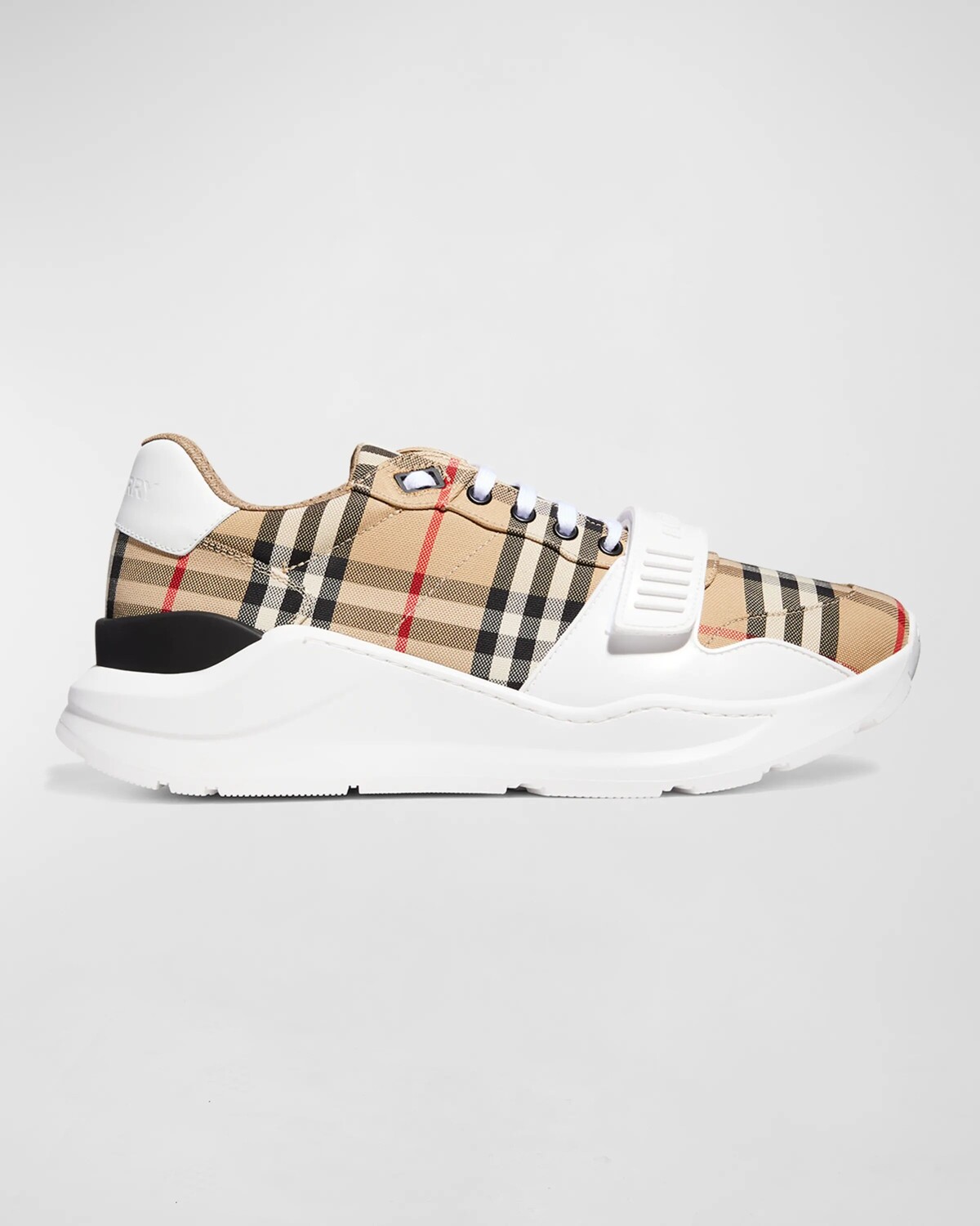 

Мужские низкие кеды из парусины в винтажную клетку Burberry, цвет Archive Beige Ip Chk