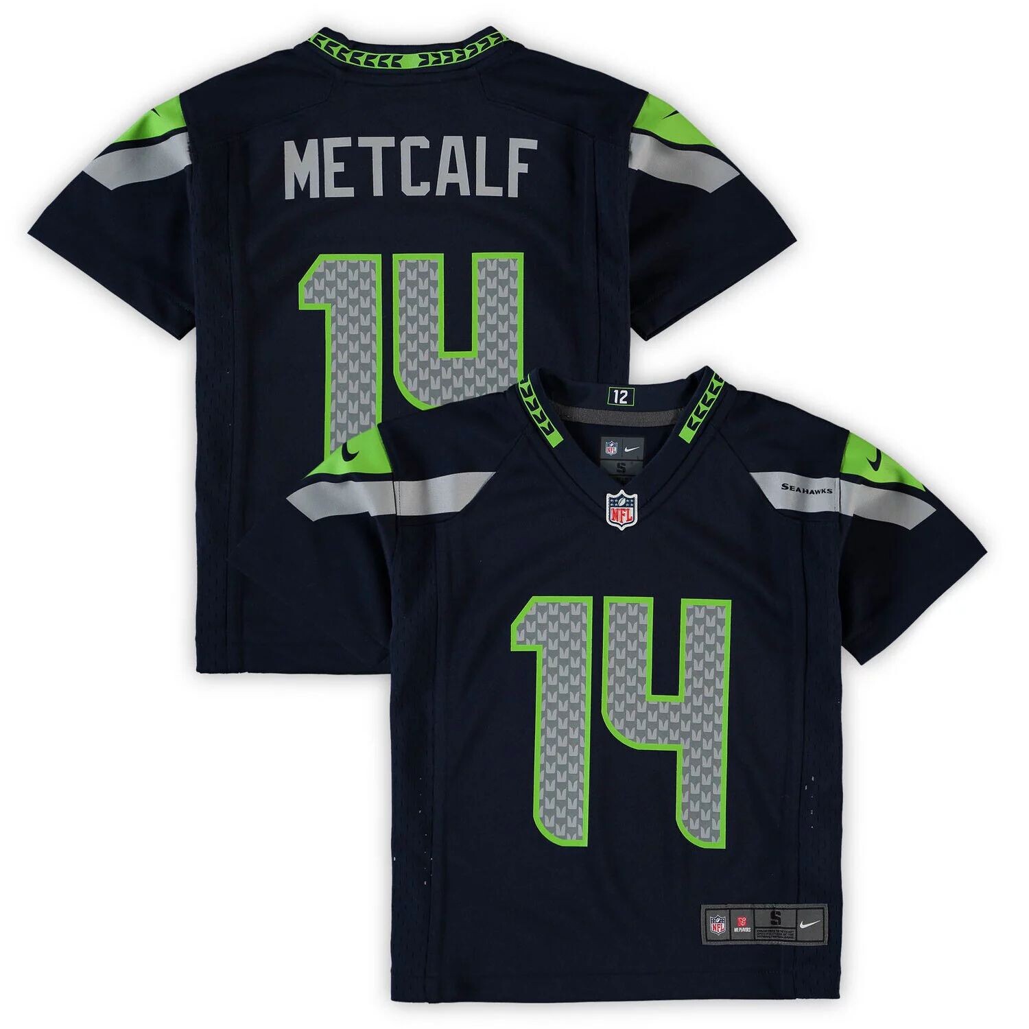

Джерси Nike DK Metcalf College Navy Seattle Seahawks для дошкольников Nike