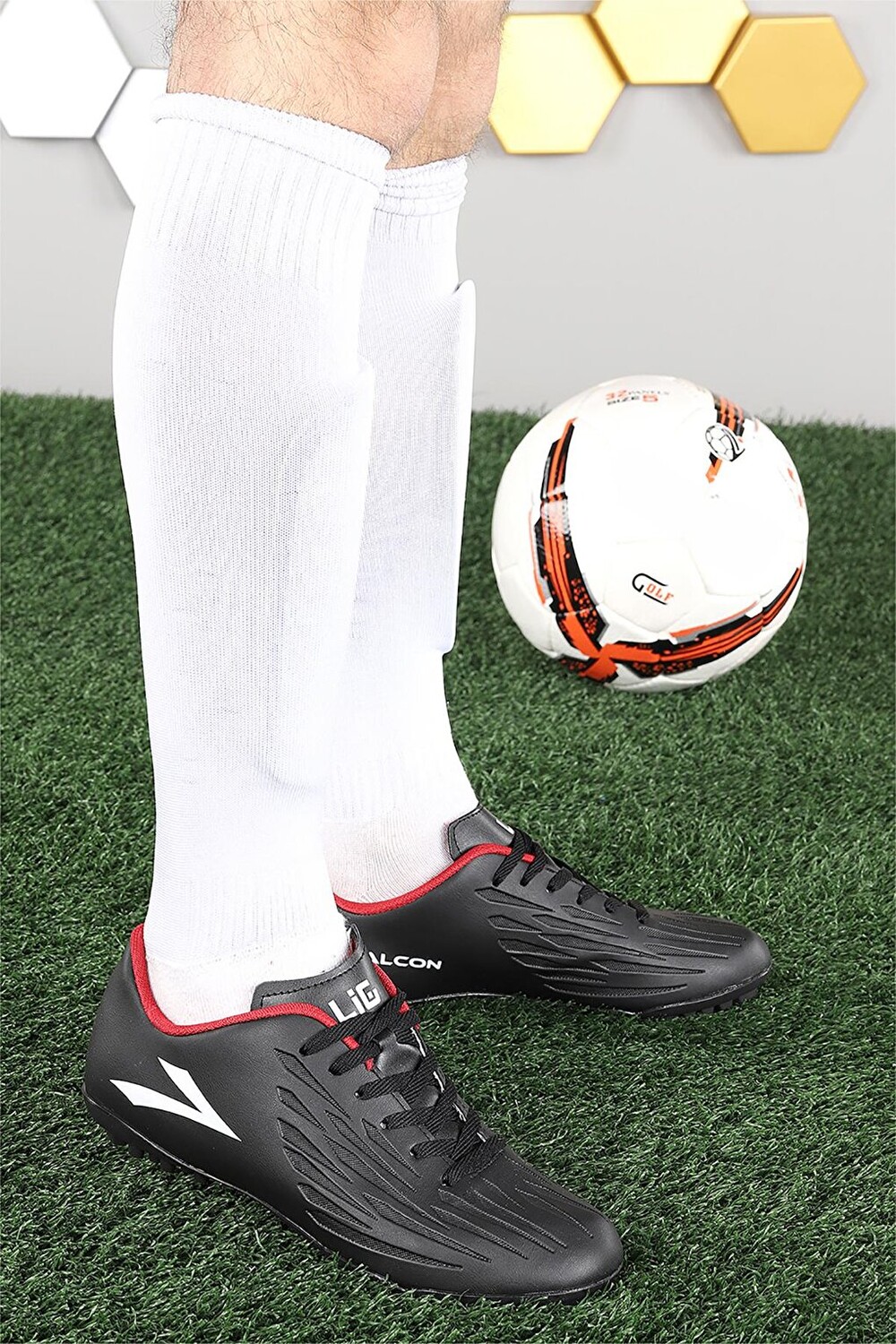 

Мужские футбольные бутсы Falcon Astroturf Lig, черный