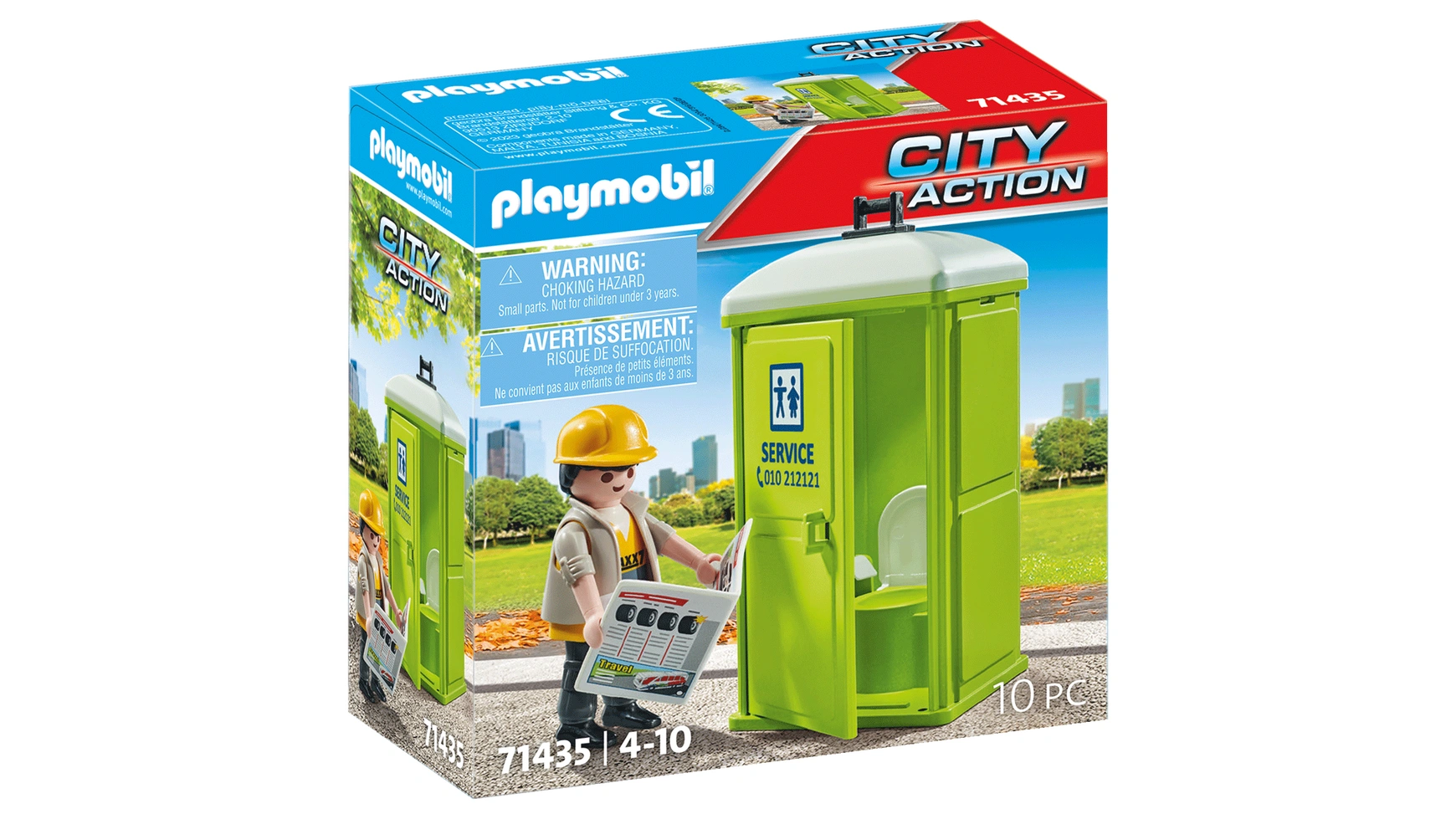 City action мобильный туалет Playmobil конструктор playmobil city action 9360 тактическое подразделение грузовик