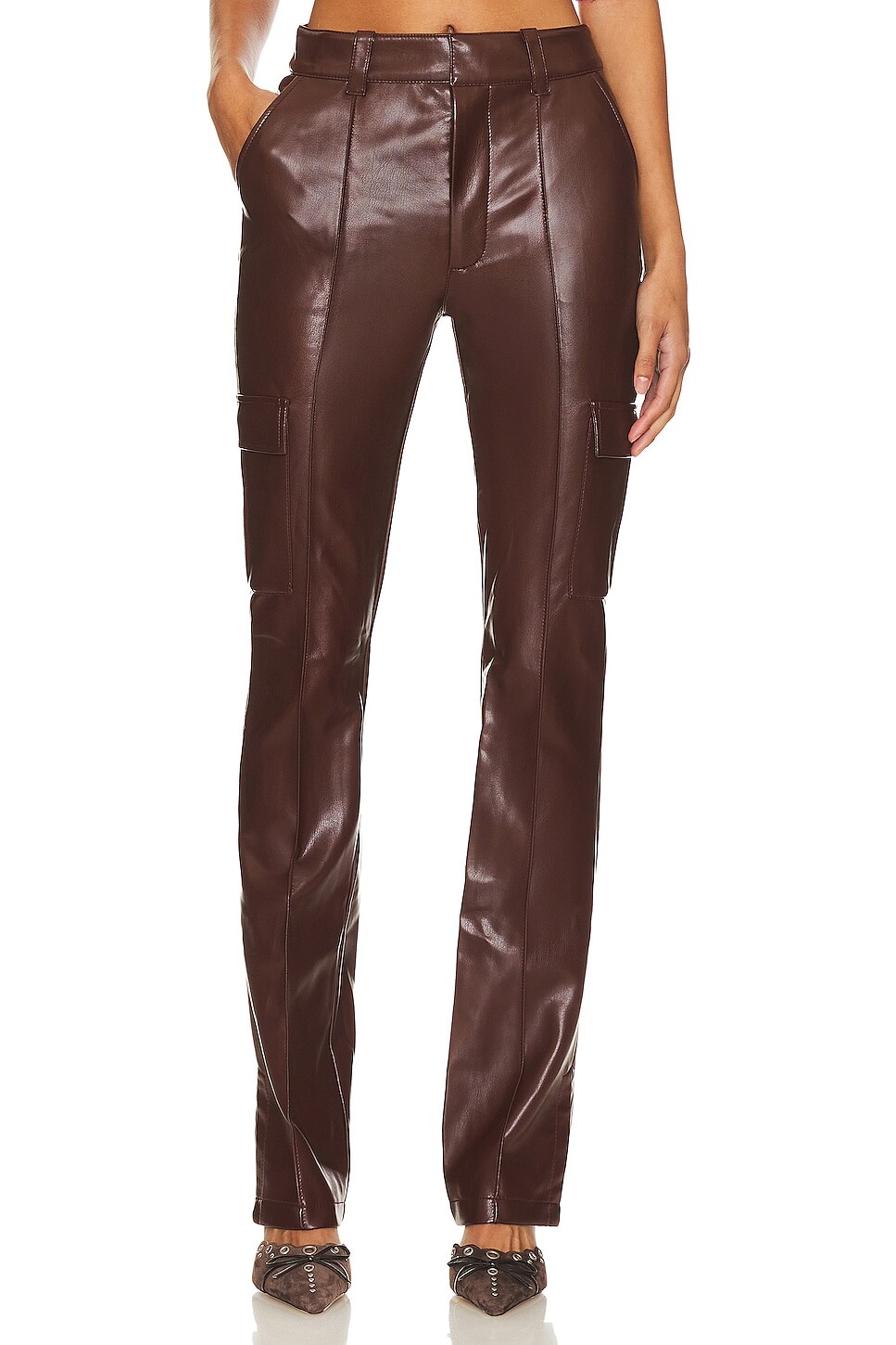 

Брюки Cinq a Sept Faux Leather Norah, цвет Tobacco