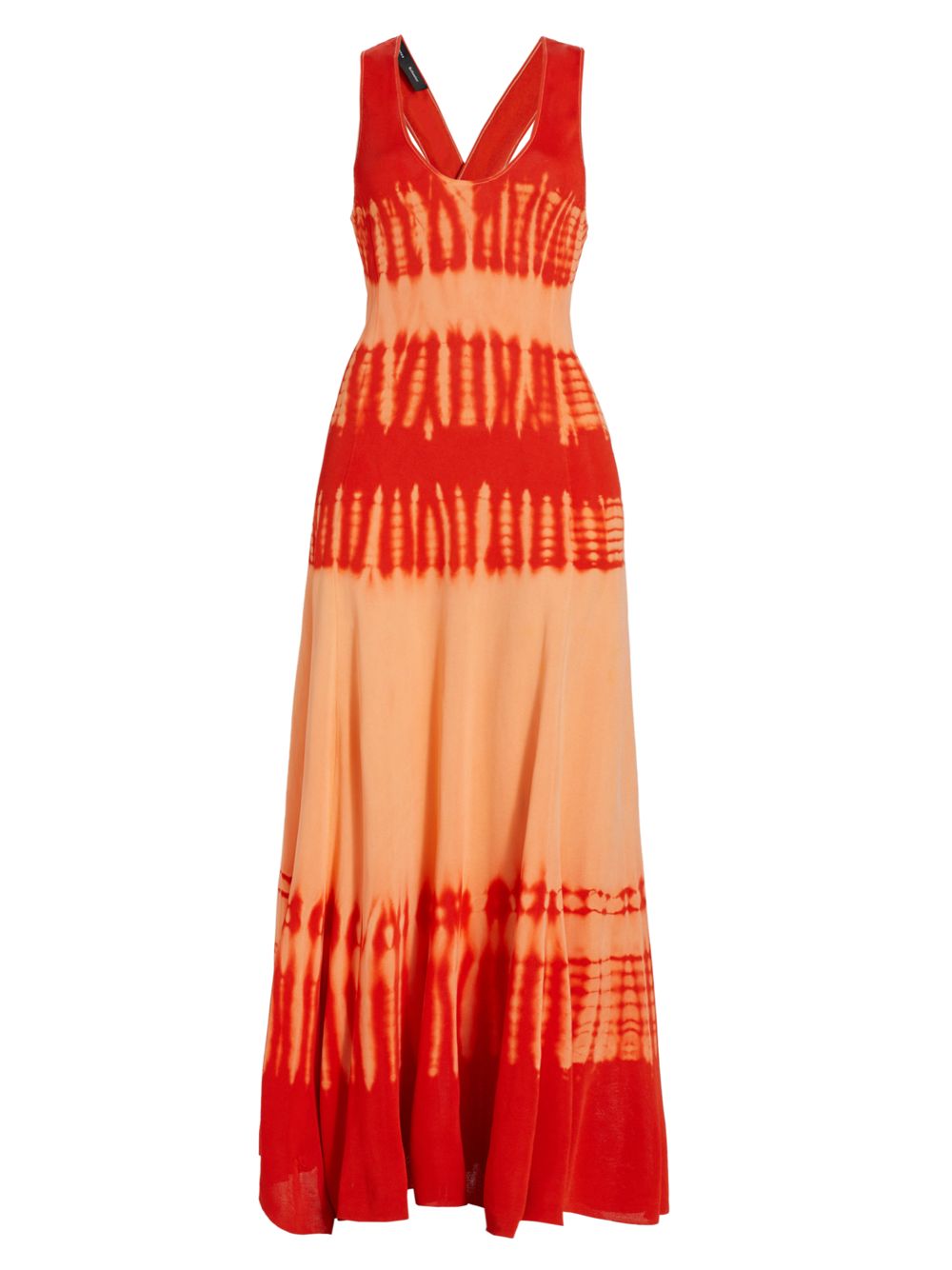 Платье Tie-Dye с V-образным вырезом Proenza Schouler, оранжевый 44819