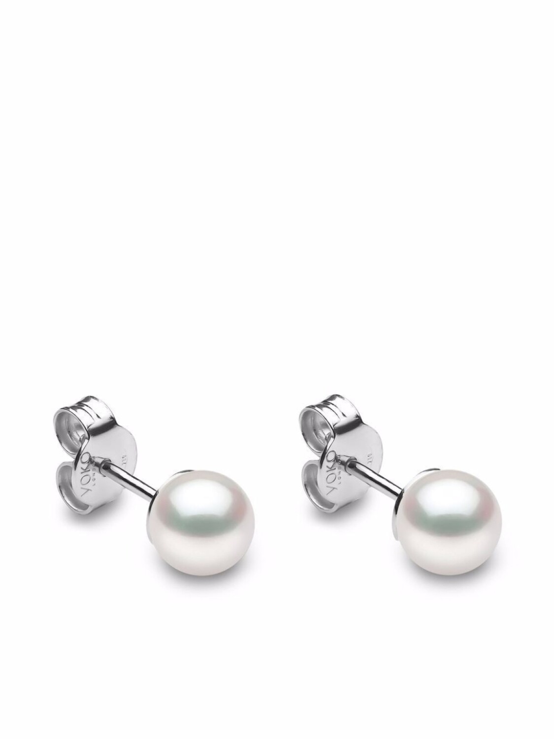 

Серьги-гвоздики Classic из белого золота с жемчугом Yoko London, серебряный