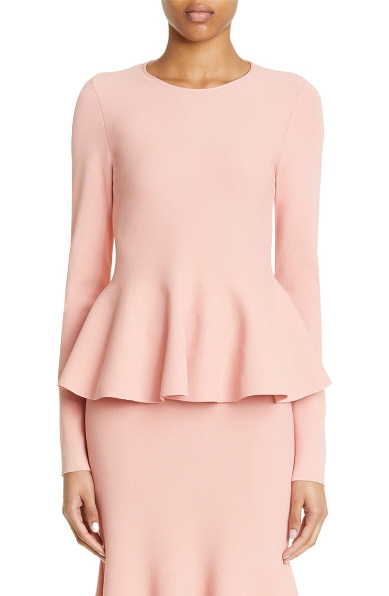 

Свитер плотной вязки с баской STELLA MCCARTNEY, розовый