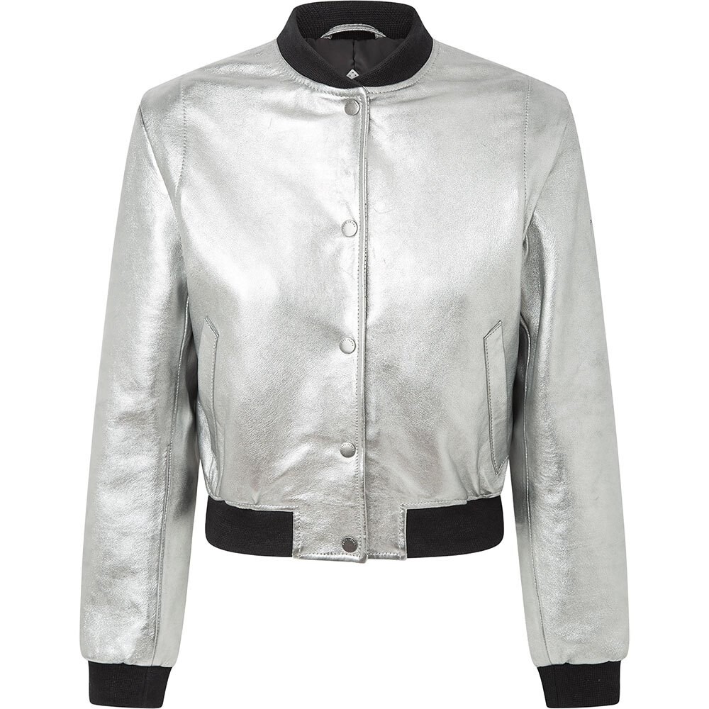 

Куртка Pepe Jeans Selena Leather, серебряный