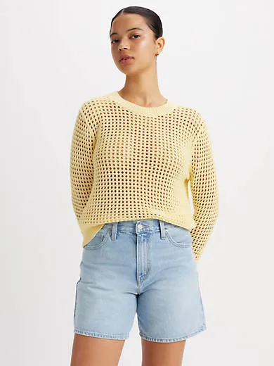 

Топ Superbloom с длинными рукавами, связанный крючком Levi's, желтый