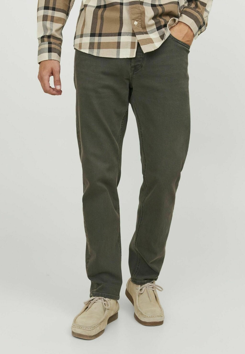

Джинсы-сигареты COMFORT MIKE ORIGINAL AM Jack & Jones, темно-оливковый