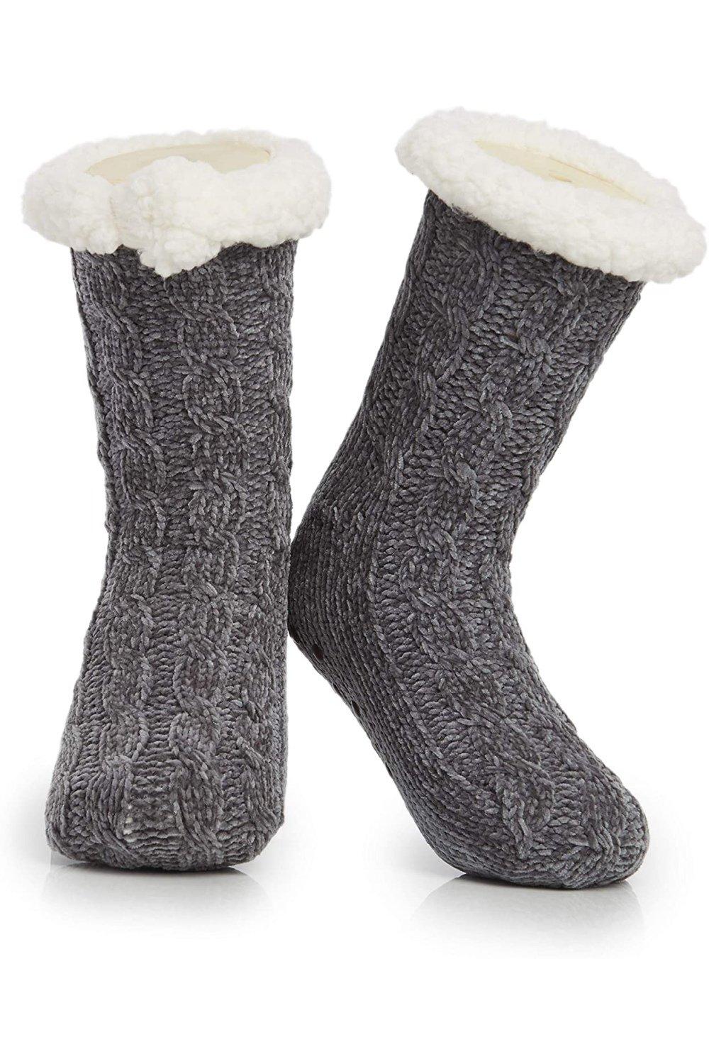 Тапочки вязаные CityComfort, серый новинка прозрачные короткие кружевные носки женские мягкие низкие силиконовые нескользящие открытые носки лодочки тапочки носки