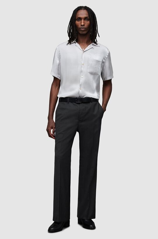 

Брюки из шерсти с нашивкой AllSaints, черный