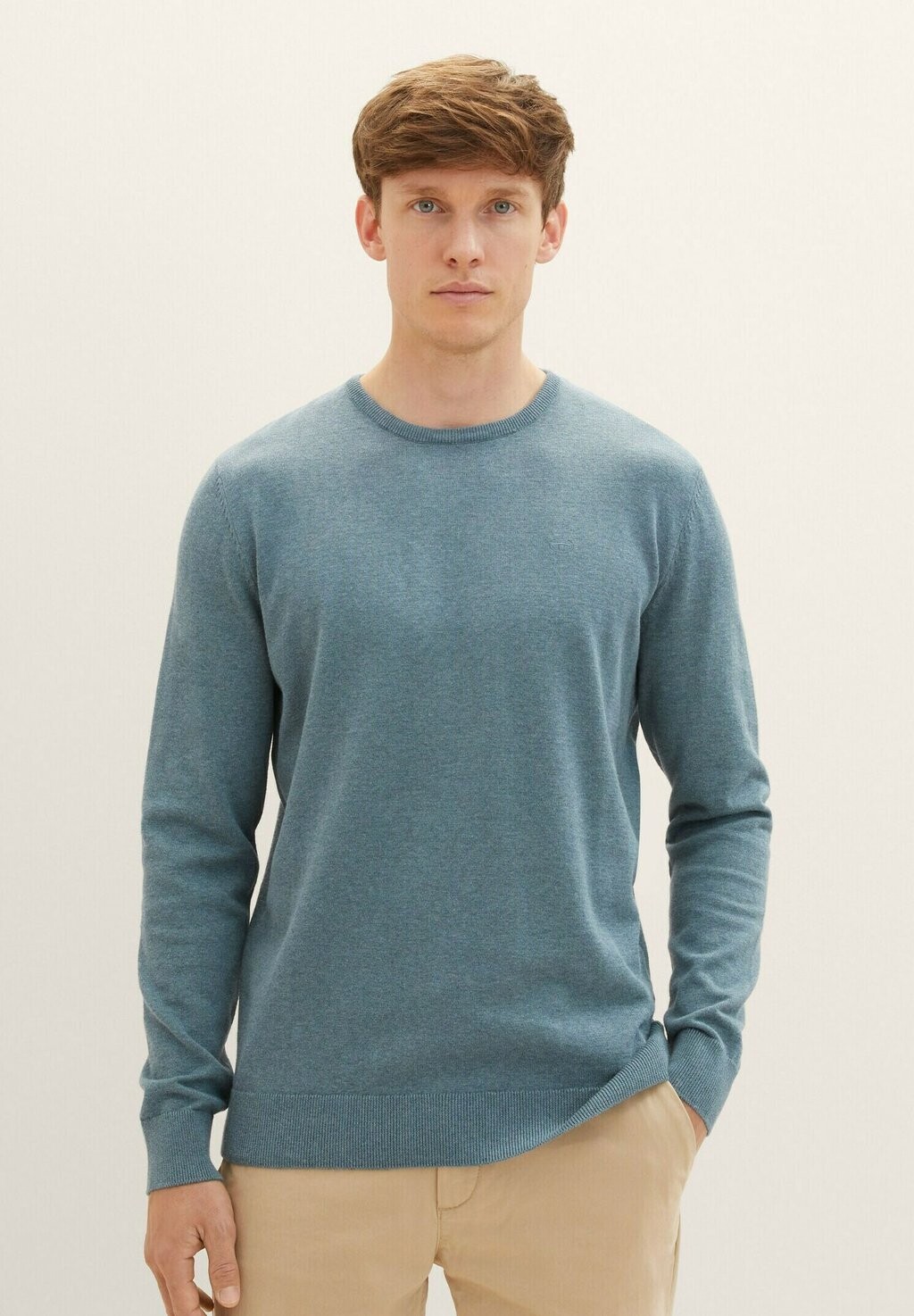 

Вязаный свитер CREW NECK TOM TAILOR, цвет dusty dark teal melange