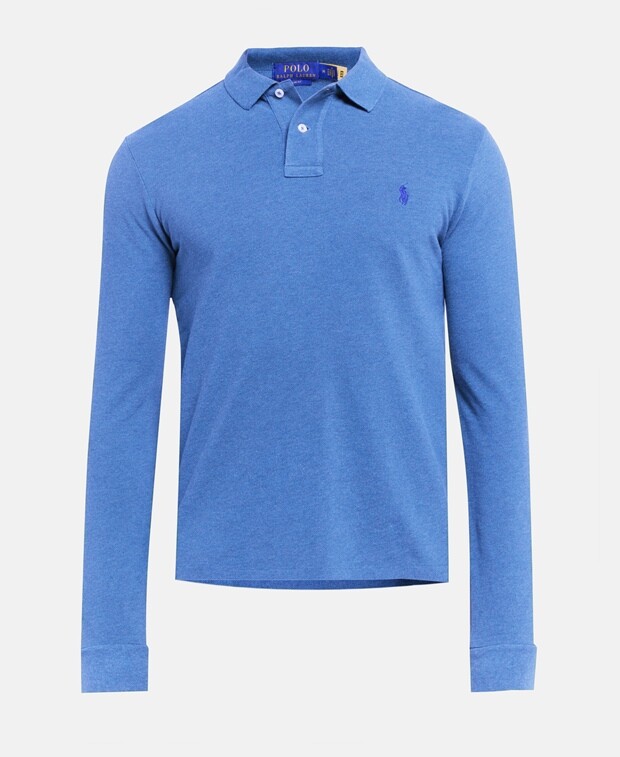 

Рубашка-поло с длинными рукавами Polo Ralph Lauren, синий