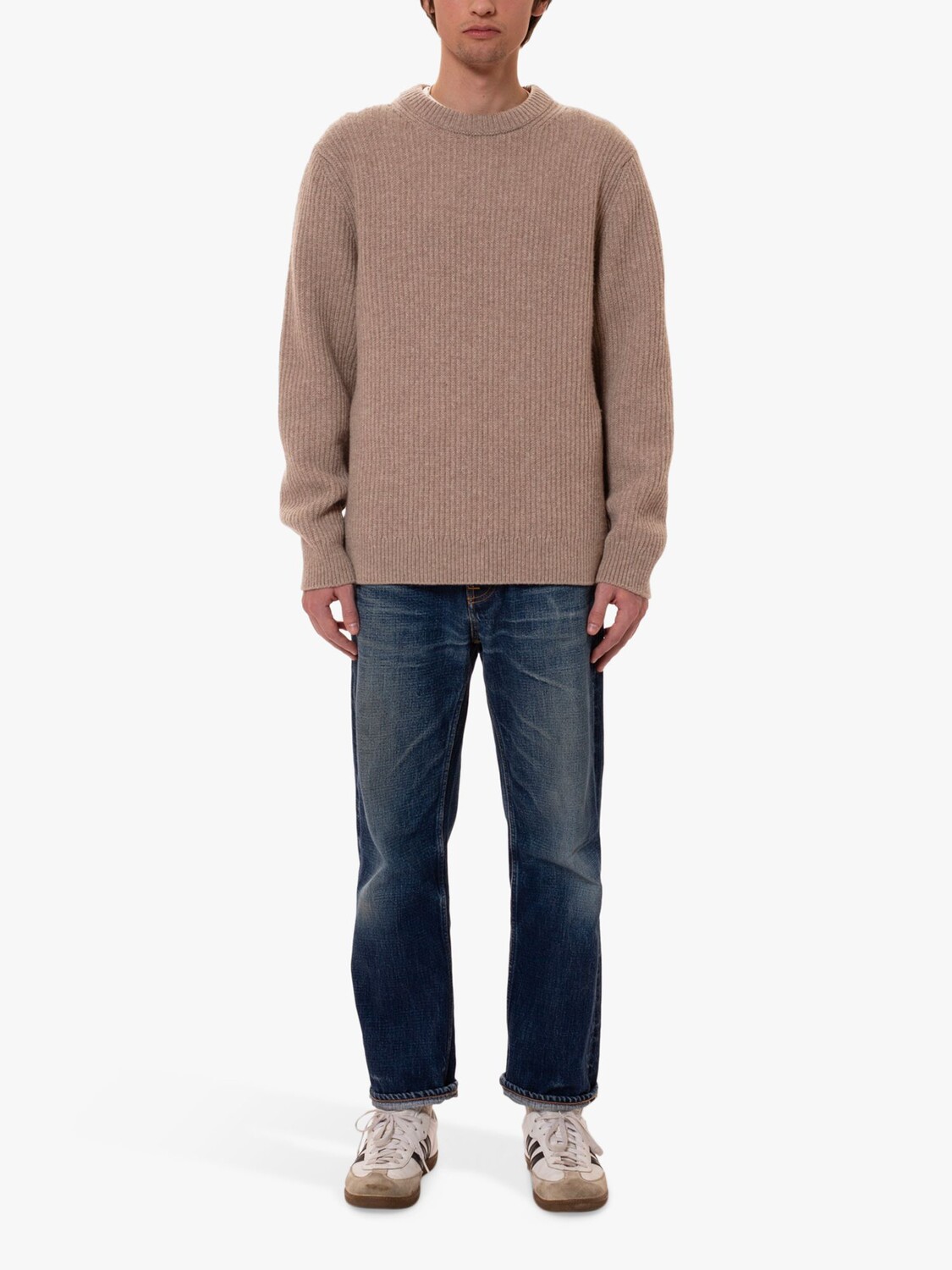 

Джемпер August из органической шерсти с круглым вырезом Nudie Jeans, овес