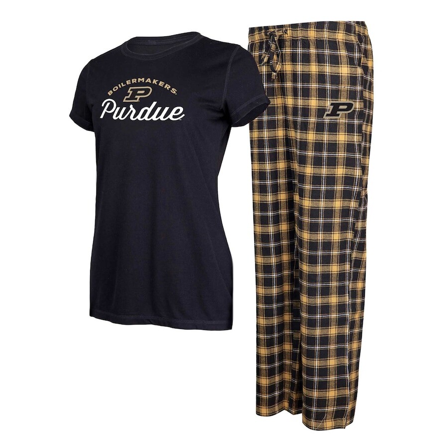 

Пижамный комплект Concepts Sport Purdue Boilermakers, черный