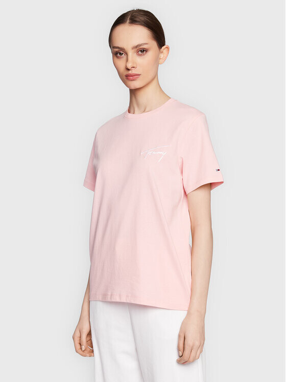 

Футболка свободного кроя Tommy Jeans, розовый