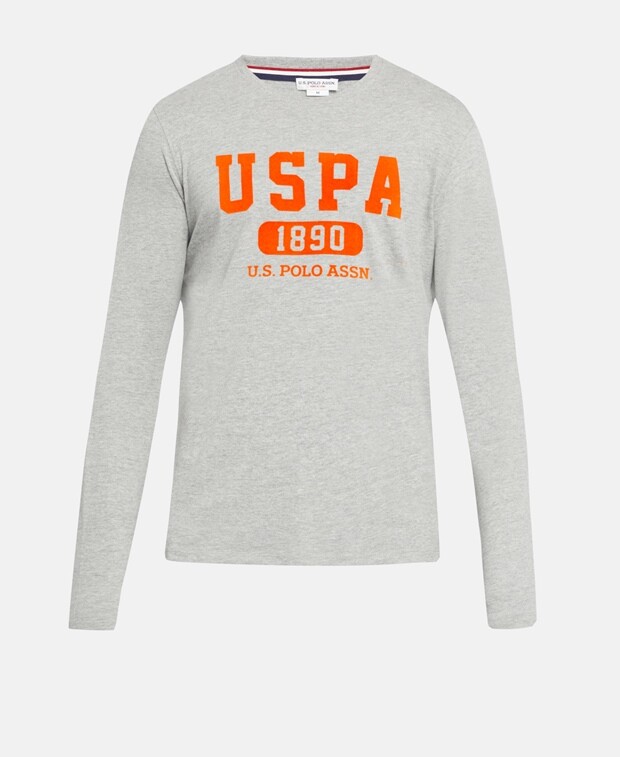 

Топ с длинными рукавами U.S. Polo Assn., светло-серый