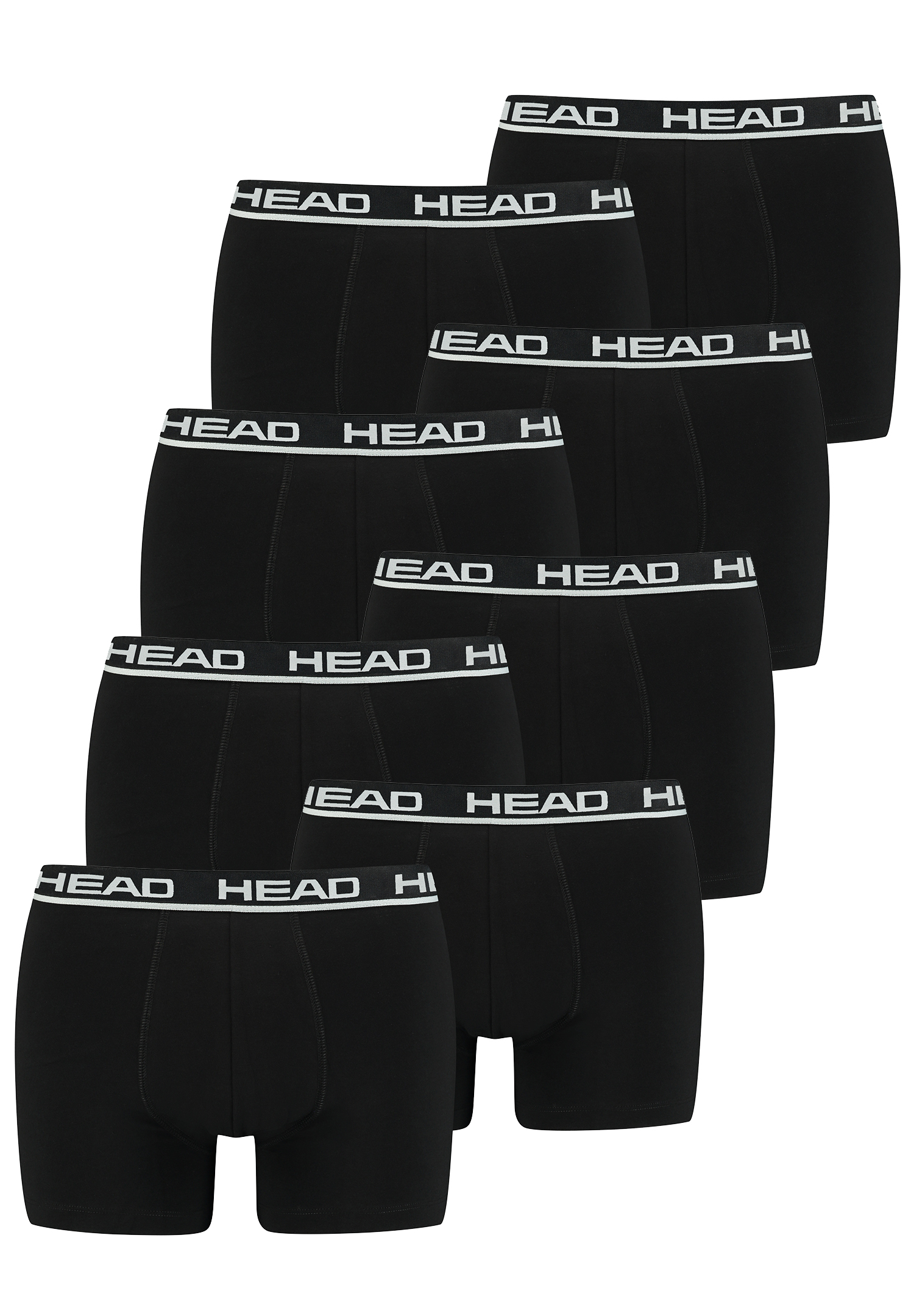 Боксеры HEAD Boxershorts Head Basic Boxer 8P, цвет 005 - Black цена и фото