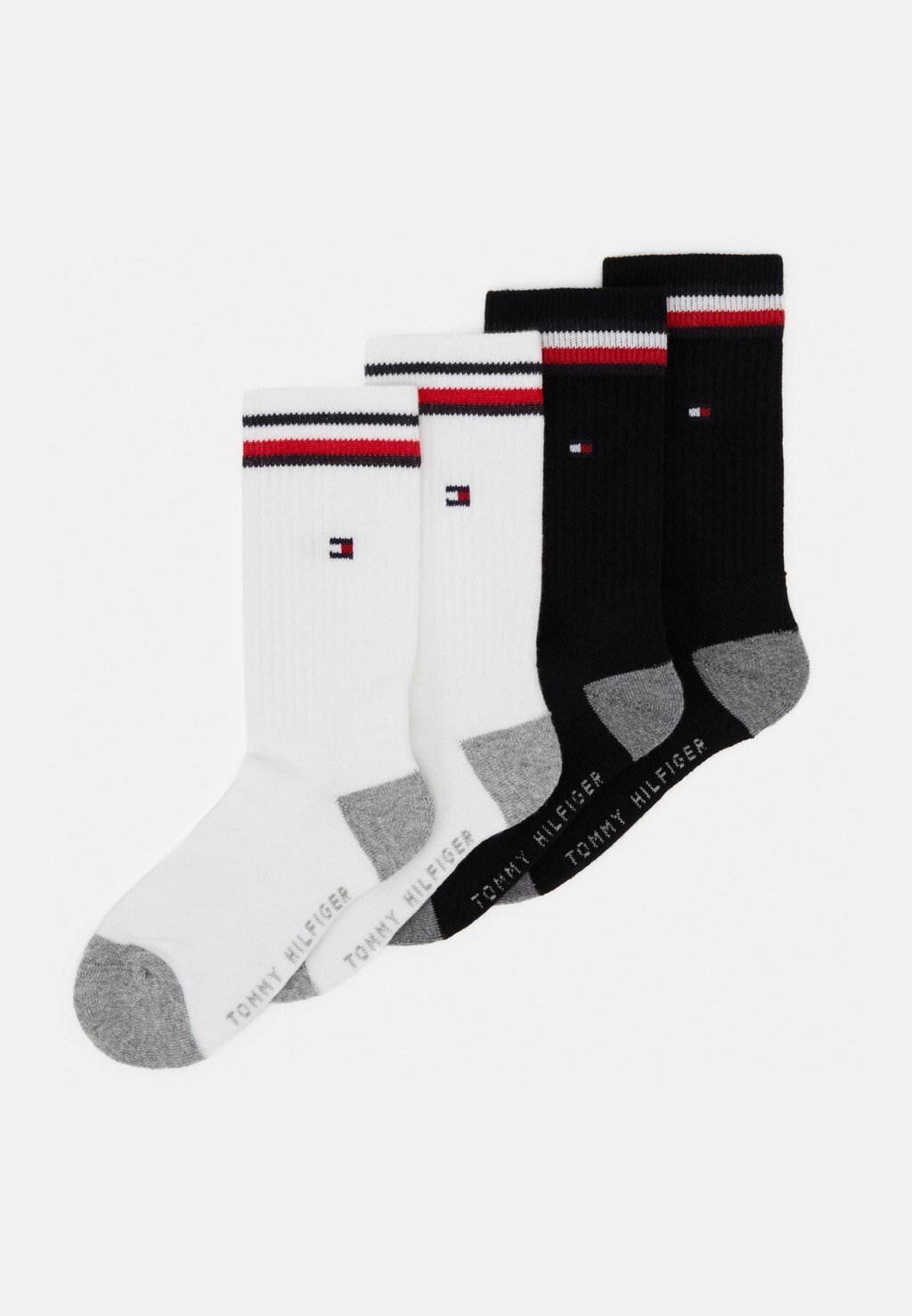 

Носки Kids Iconic Sports Sock 4 Pack Tommy Hilfiger, цвет white/black