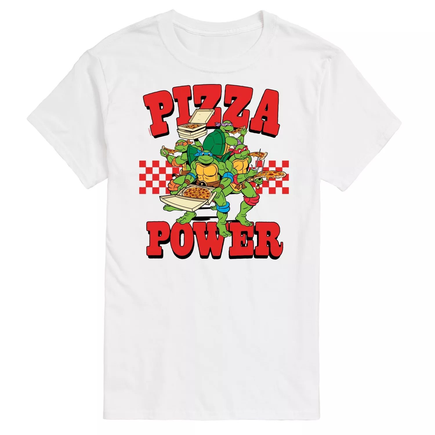 

Футболка с рисунком Big & Tall TMNT Pizza Power License, белый