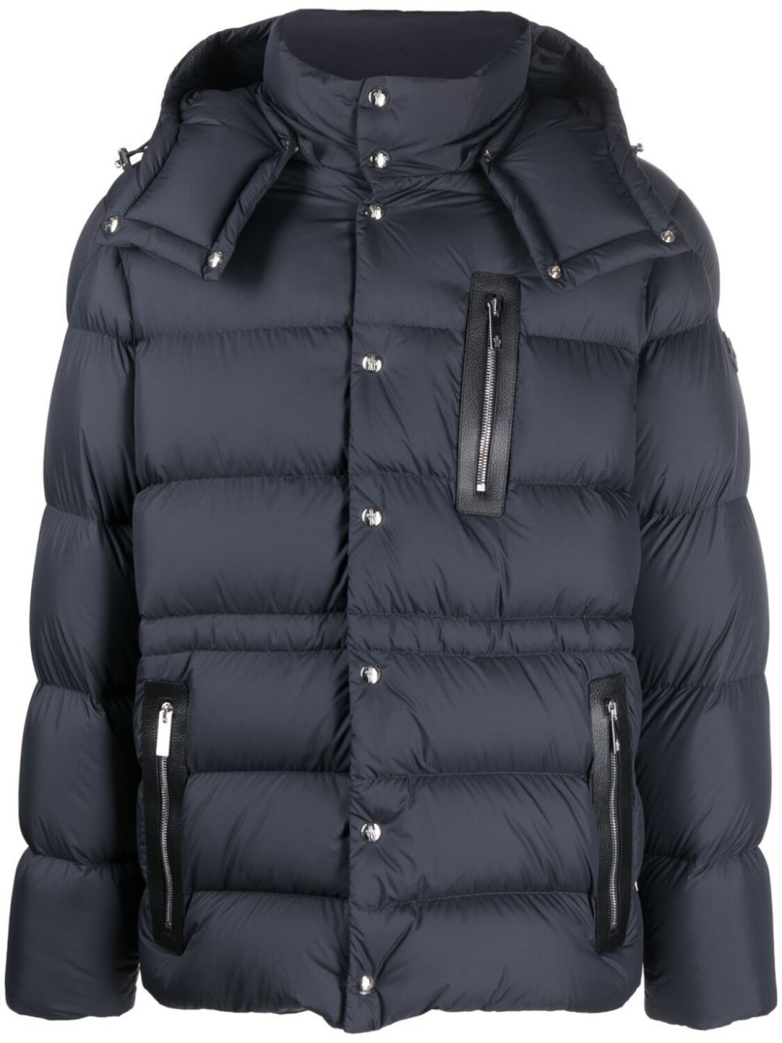 

Moncler пуховик с капюшоном, синий