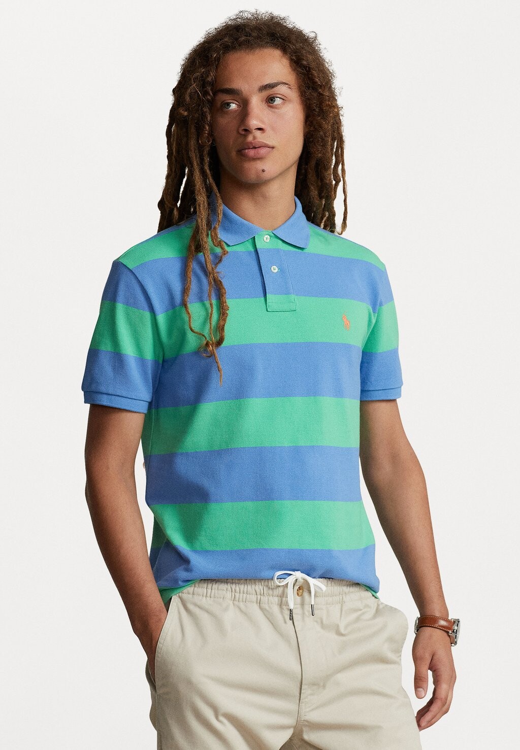 

Поло КОРОТКИЙ РУКАВ Polo Ralph Lauren, насыщенный зеленый/летний синий