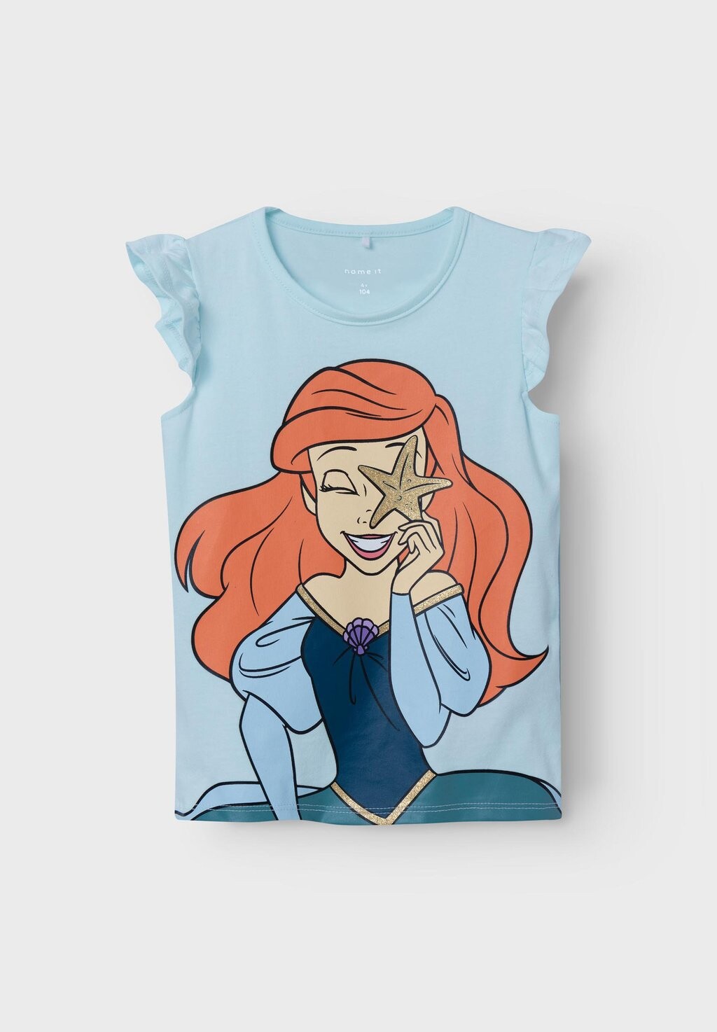

Футболка с принтом Nmfmora Disney Ariel Name it, цвет salt air