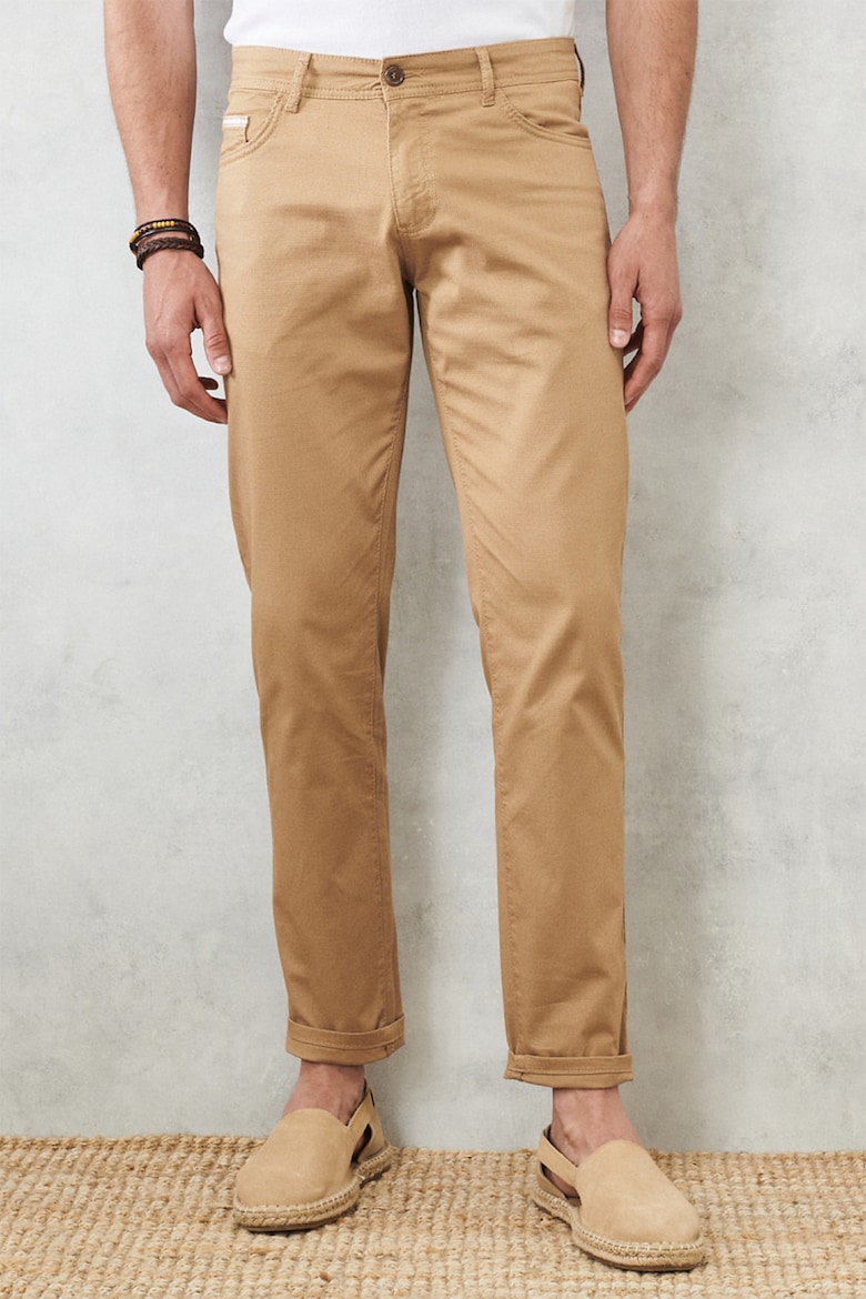 Приталенные брюки чинос Ac&Co, коричневый