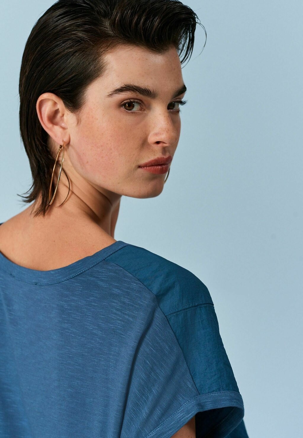 

Базовая футболка SHORT SLEEVE BUBBLE HEM REGULAR FIT Next, синий