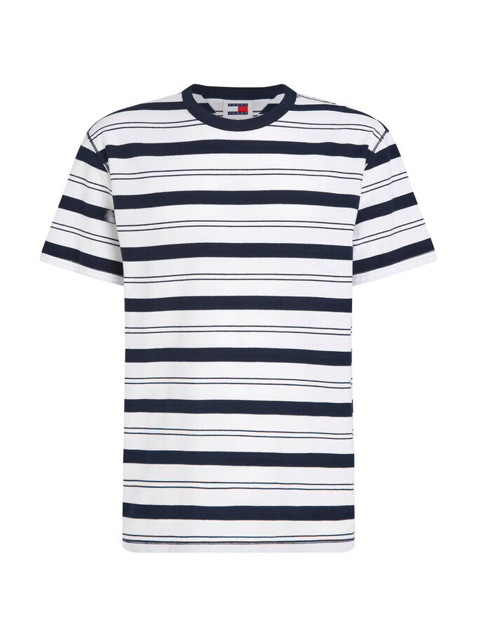 

Трикотажная рубашка tjm reg yd в полоску Tommy Jeans, синий