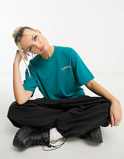 

Бирюзовая футболка с принтом пантеры на спине Dickies Cave Junction эксклюзивно для Asos, Зеленый