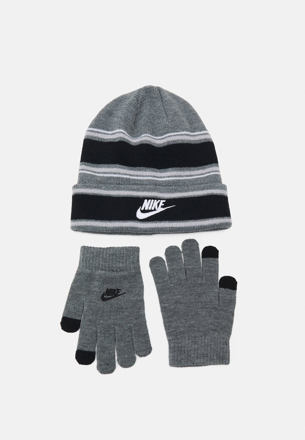 

Перчатки Stripe Beanie Set Unisex Nike, цвет smoke grey heather