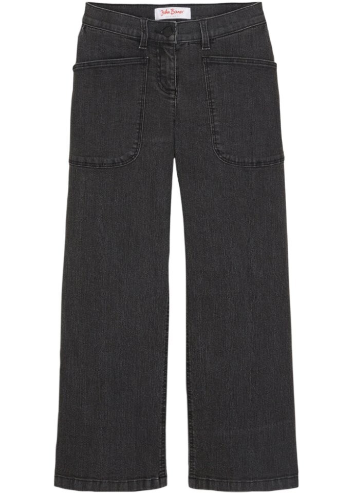 

Широкие джинсы для девочек John Baner Jeanswear, черный
