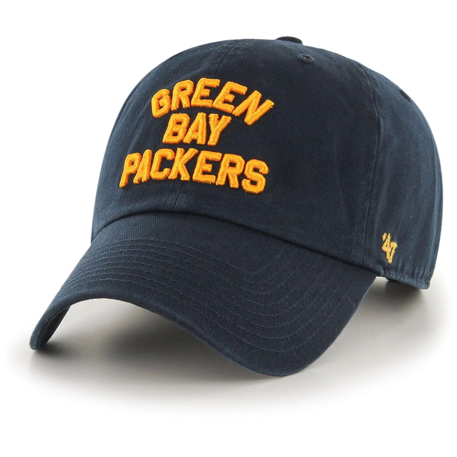 

Мужская темно-синяя регулируемая кепка Green Bay Packers Clean Up Legacy '47