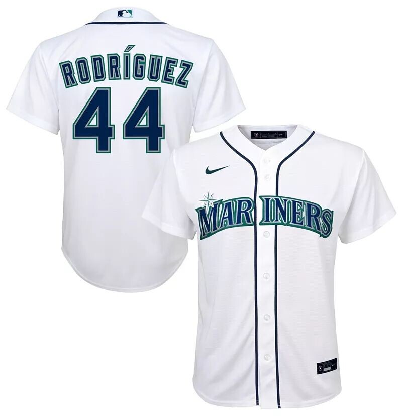 

Джерси Nike Youth Seattle Mariners Julio Rodriguez # 44 White Home Cool Base