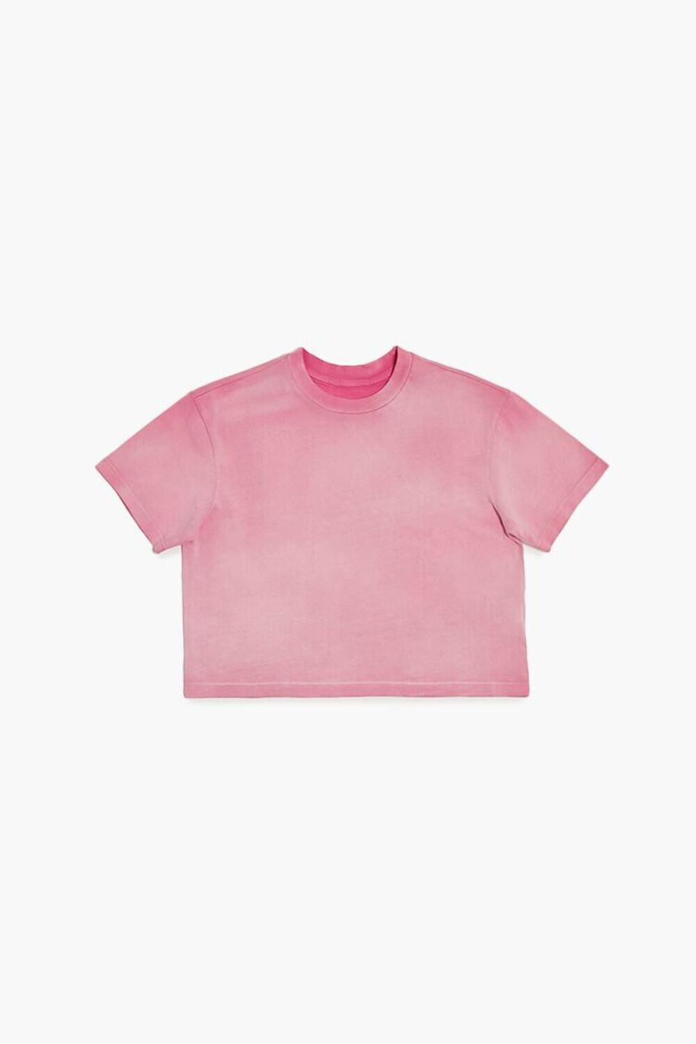 

Укороченная хлопковая футболка для девочек Forever 21, розовый